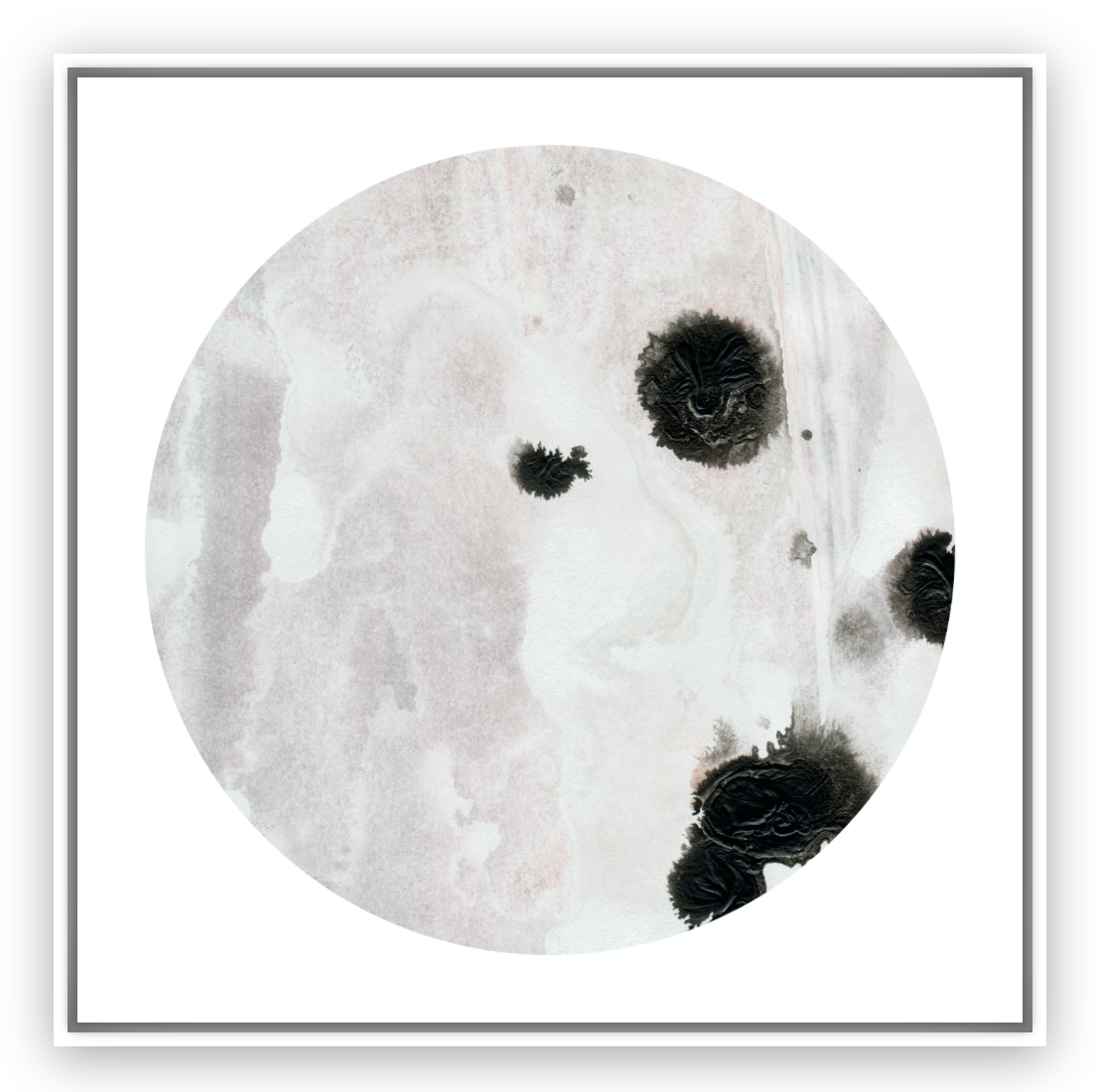 Rose Quartz + Black Cosmos Framed Art
